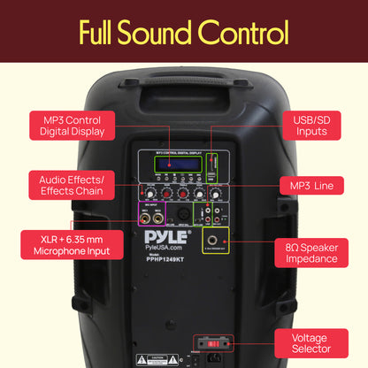 12" Active + Passive PA Speaker Kit