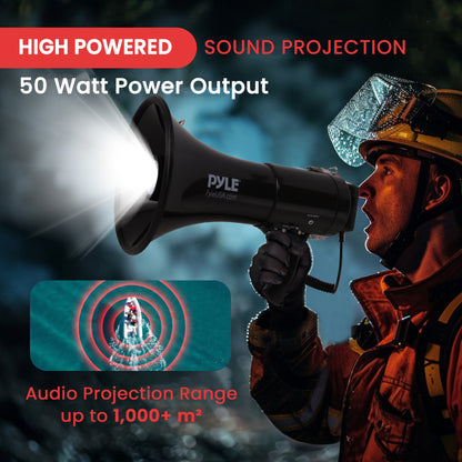 Haut-parleur mégaphone avec lumières LED 