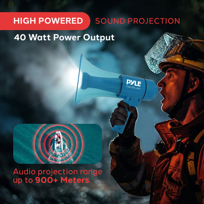 Mégaphone étanche avec lumières LED 