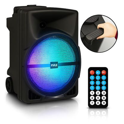 Haut-parleur PA portable avec lumières LED 