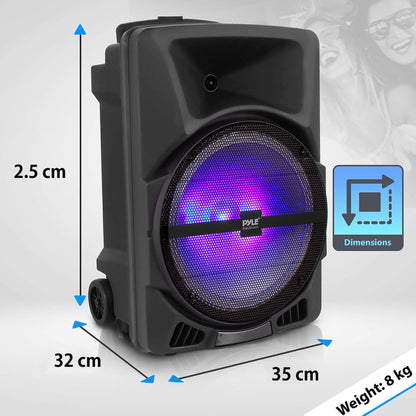 Haut-parleur PA portable avec lumières LED 