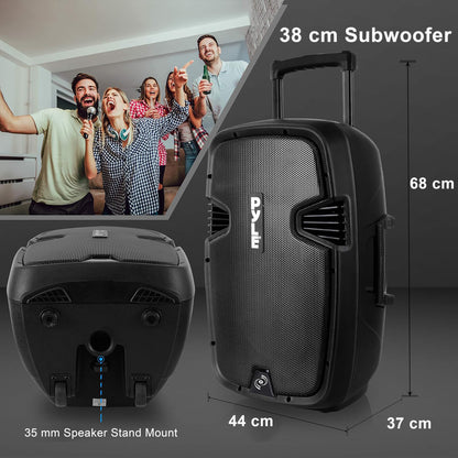 Système haut-parleur PA Bluetooth 15'' et micro 