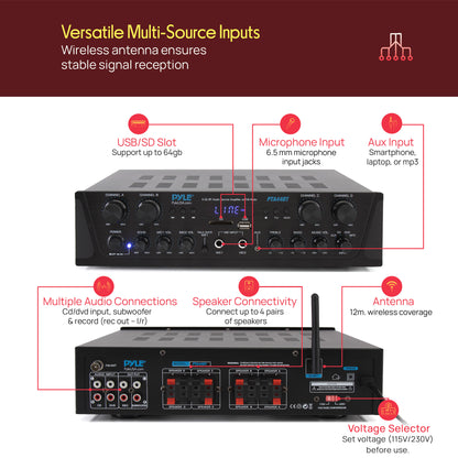 Bluetooth Home Audio Source Amplifier