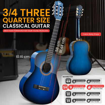 Guitare classique à l'échelle 3/4 