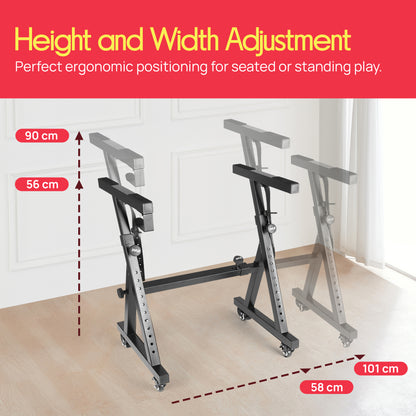 Support de clavier avec roulettes 