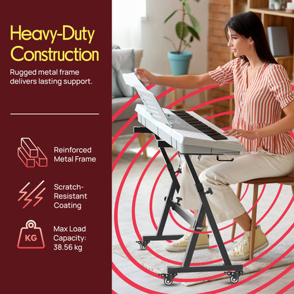 Support de clavier avec roulettes 