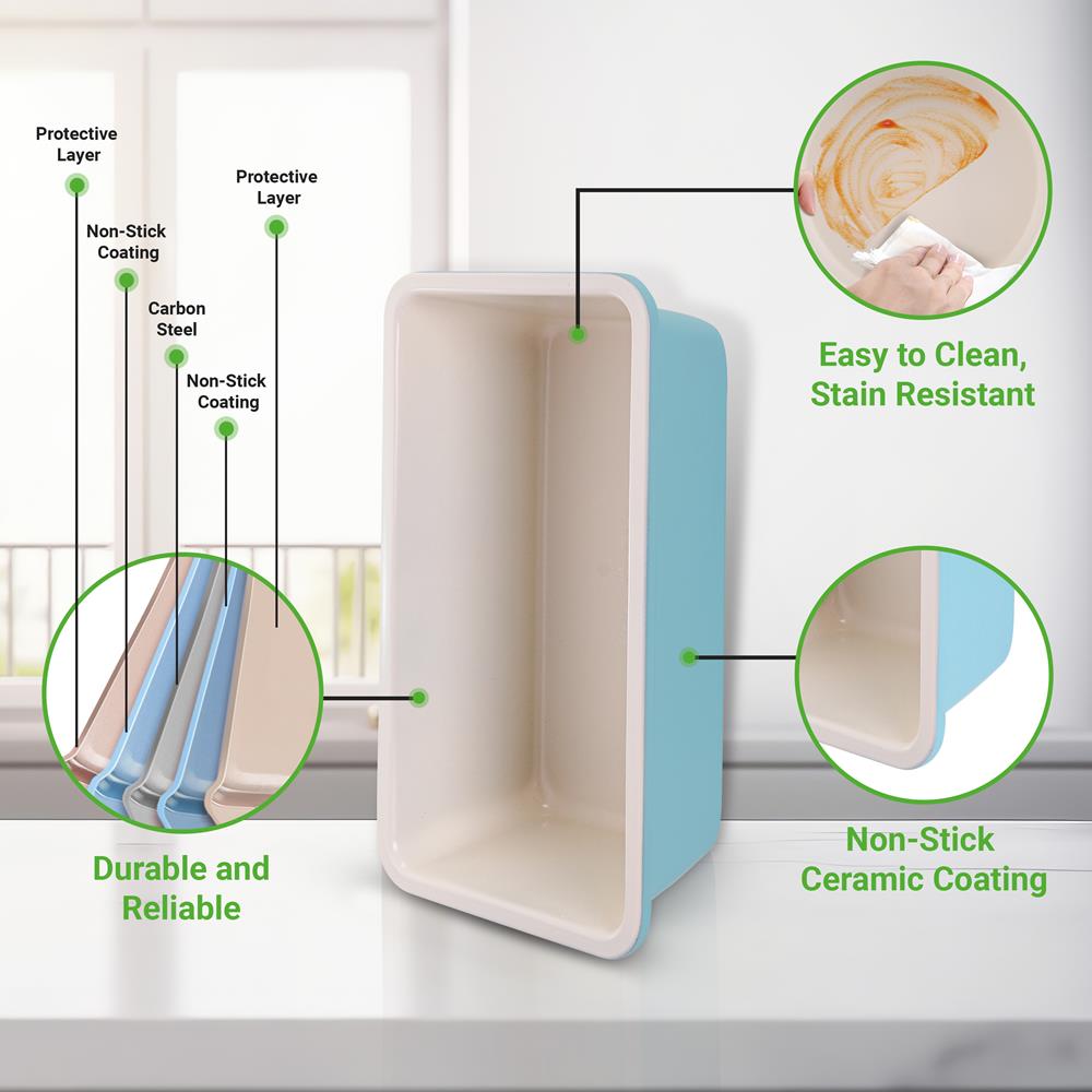 product image number 3 for NutriChef Bakeware Bread Loaf Pan