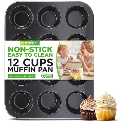 product image number 1 for NutriChef 12 Cup Muffin Pan