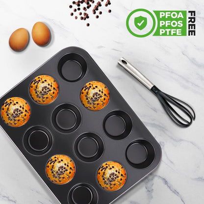 product image number 4 for NutriChef 12 Cup Muffin Pan