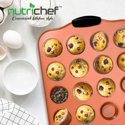 product image number 4 for NutriChef 24 Cup Muffin Pan