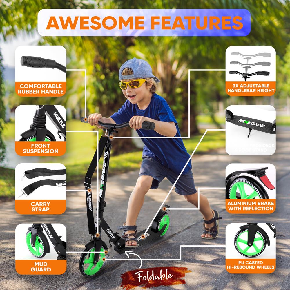 product image number 2 for Hurtle Foldable Kick Scooter