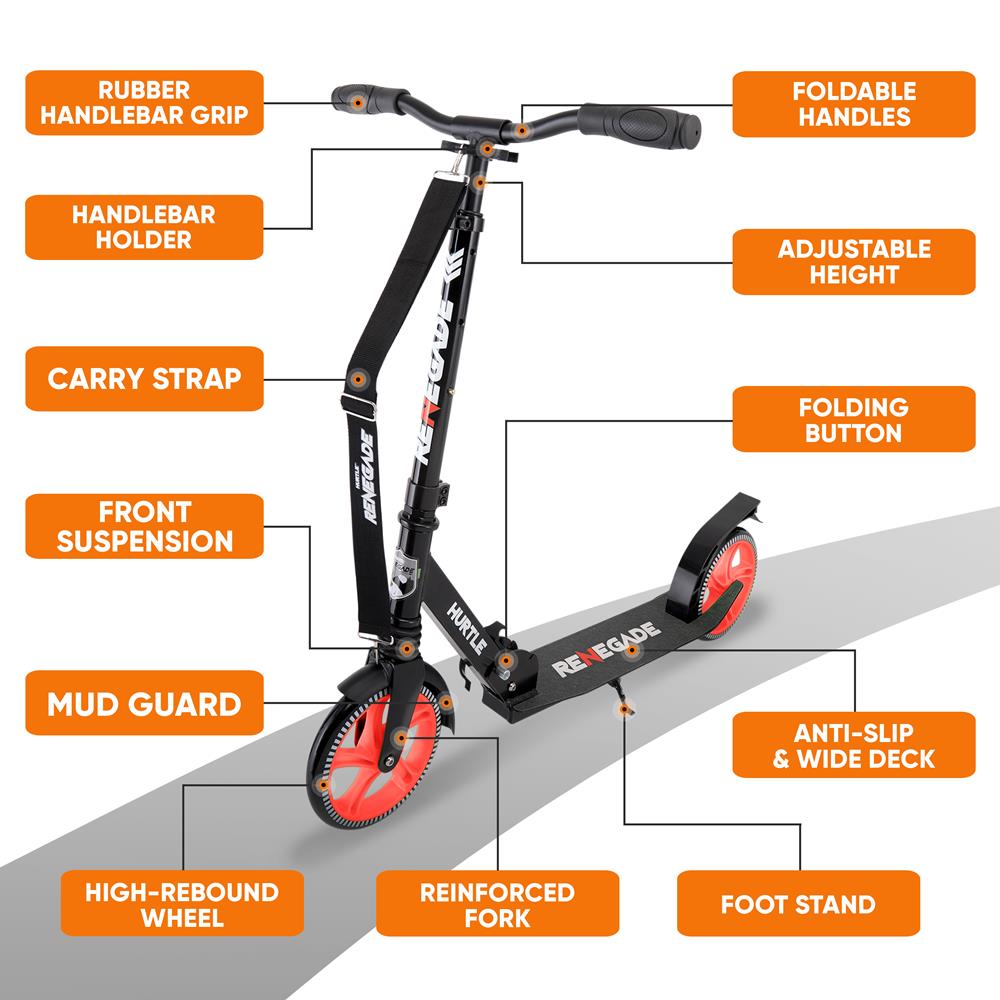 product image number 3 for Hurtle Foldable Kick Scooter