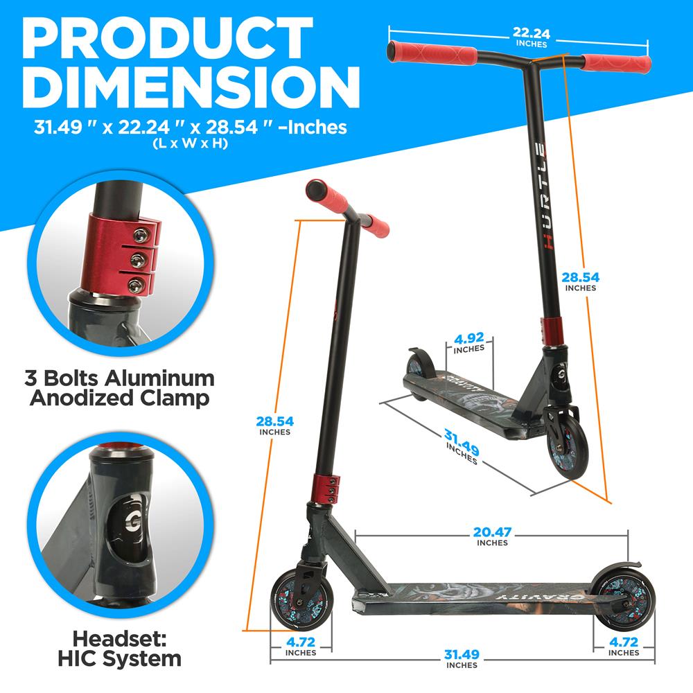 product image number 2 for Hurtle Pro Stunt Scooter
