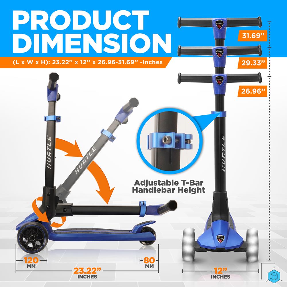 product image number 2 for Hurtle 3-Wheel Foldable Kid Scooter