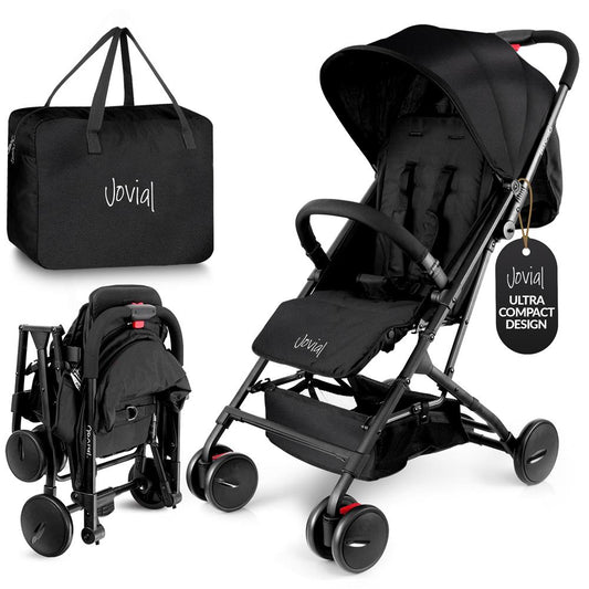 Lightweight Baby Stroller, Compact Fold, Reclining Seat, Aluminum Frame
