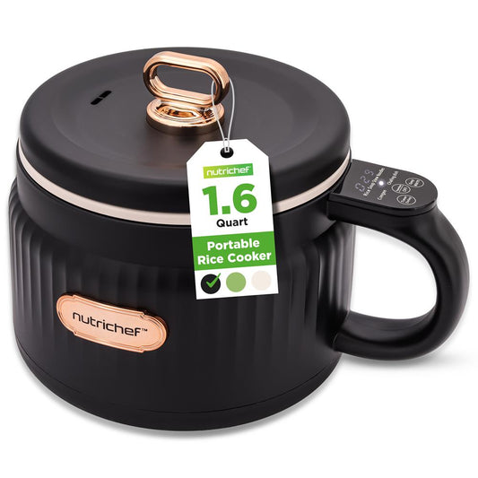 Portable Rice Cooker, Rapid Cooking, Non-Stick Ceramic, 1.6L Capacity