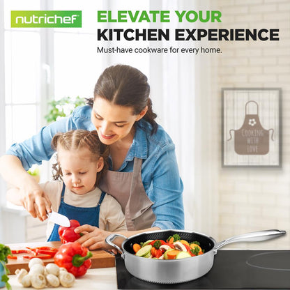 8-Piece Cookware Set, Quick Heat, Triply Stainless Steel, Non-Stick