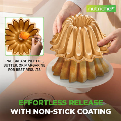 9" Nonstick Cake Pan - Uniform Baking, Die-Cast Aluminum, Dishwasher Safe