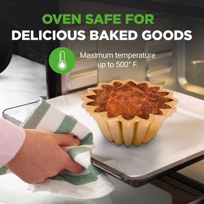 9" Nonstick Cake Pan - Uniform Baking, Die-Cast Aluminum, Dishwasher Safe