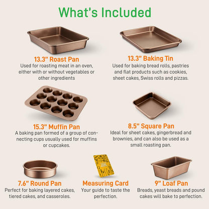 20-Piece Nonstick Cookware Set - Even Heat, PFOA/PFOS-Free, Tempered Glass