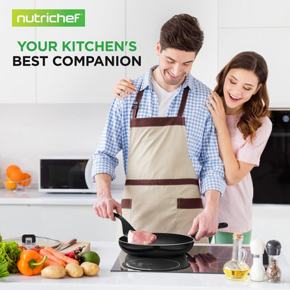 17-Piece Non-Stick Cookware Set - Space-Saving, Induction, Foldable Knob