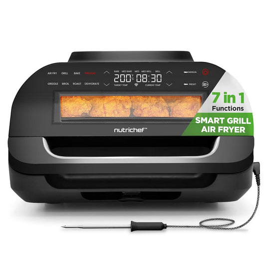 Indoor Smokeless Grill & Air Fryer, 7-in-1, Non-Stick, 6L Capacity
