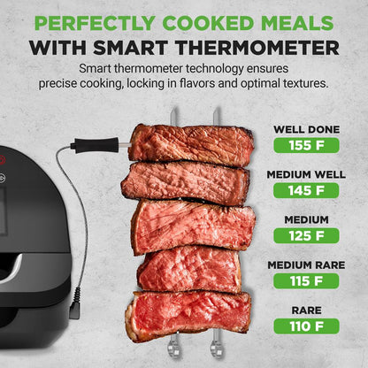 Indoor Smokeless Grill & Air Fryer, 7-in-1, Non-Stick, 6L Capacity