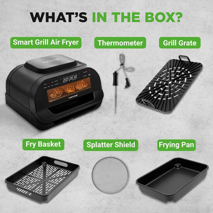 Indoor Smokeless Grill & Air Fryer, 7-in-1, Non-Stick, 6L Capacity