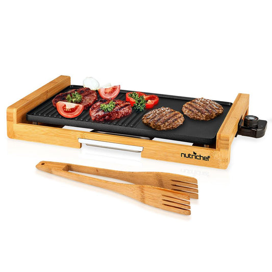 product image number 1 for NutriChef Detachable Electric Bamboo Grill