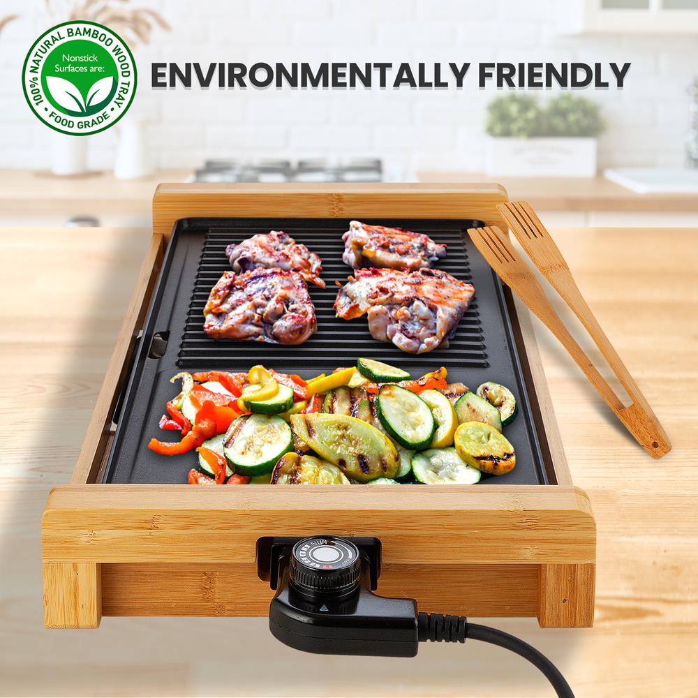 product image number 5 for NutriChef Detachable Electric Bamboo Grill