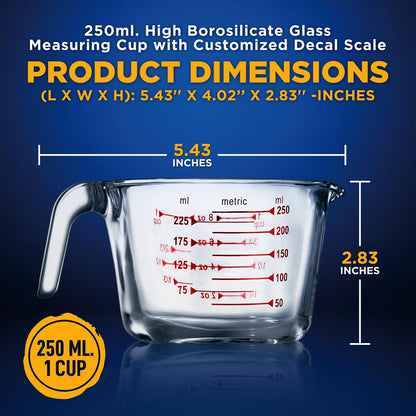 product image number 2 for NutriChef Premium Glass Measuring Cup
