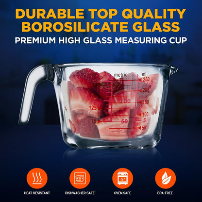 product image number 3 for NutriChef Premium Glass Measuring Cup