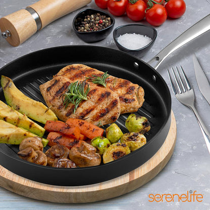 Hard-Anodized Nonstick Grill Pan