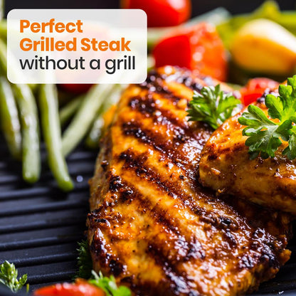 Stove Top Grill Pan - Nonstick, Even Heating, Hard-Anodized Aluminum