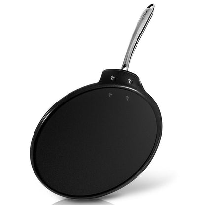 12" Nonstick Crepe Pan, Even Heating, Hard-Anodized, Dishwasher Safe