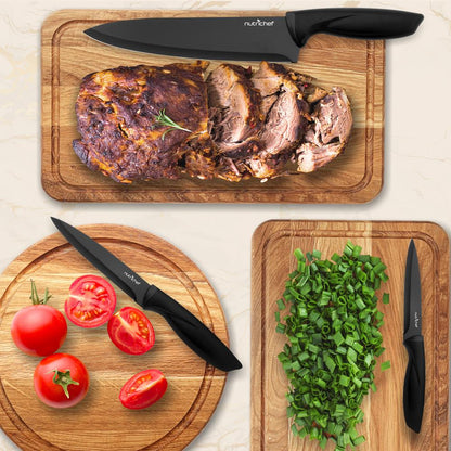 17-Piece Kitchen Knife Set - Precision Cutting - Stainless Steel - Acrylic Stand