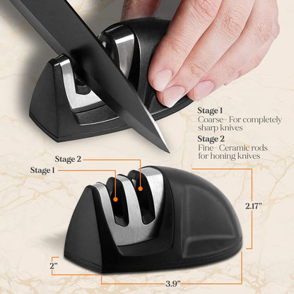 7-Piece Knife Set for Precision Cutting, Stainless Steel, Acrylic Stand