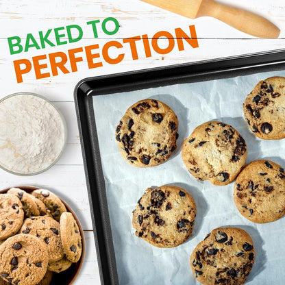 2-Piece XL Cookie Sheet Set, Nonstick Carbon Steel, Stackable