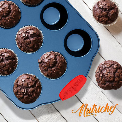6-Piece Nonstick Bakeware Set, Easy Release Carbon Steel, Blue Coating