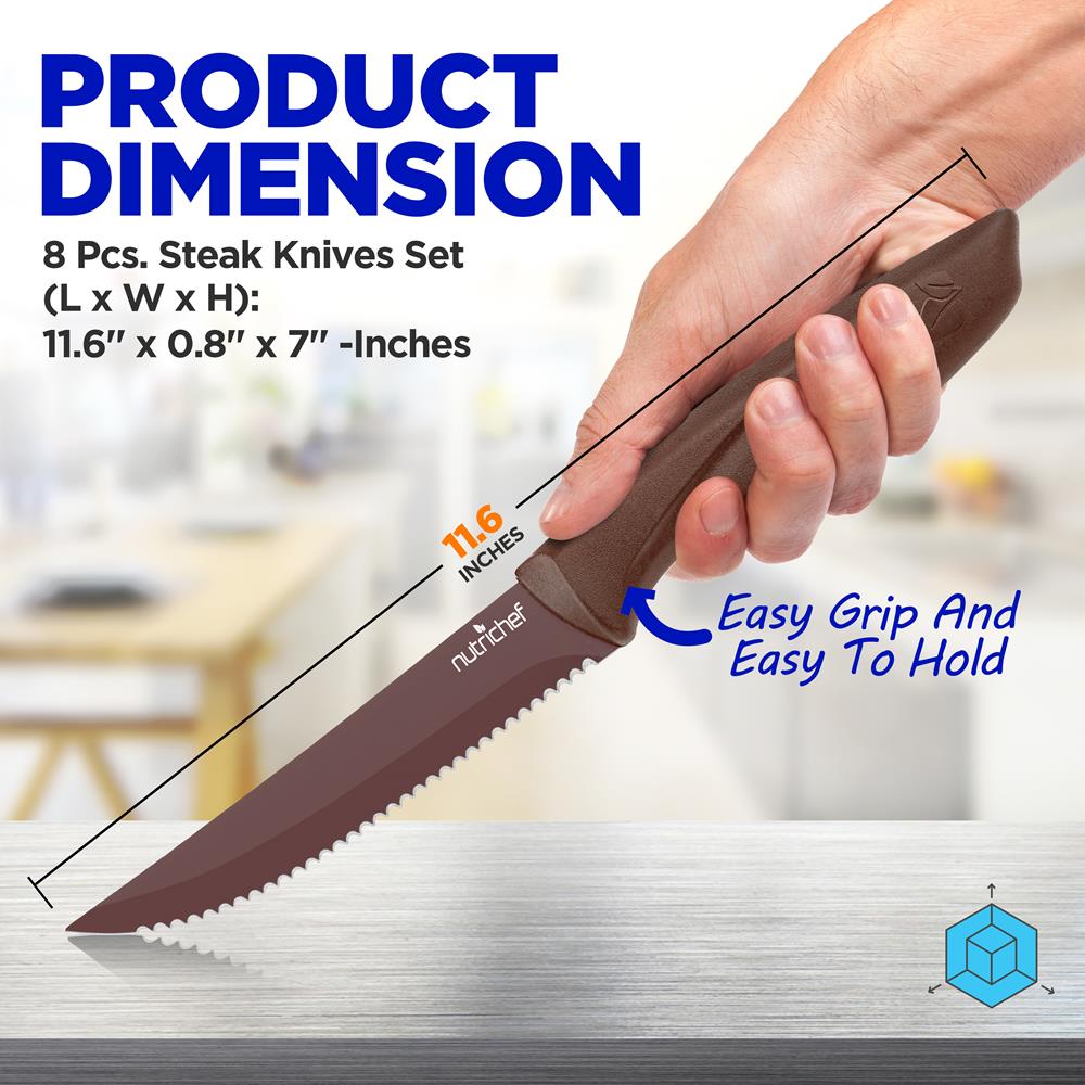 product image number 2 for NutriChef Steak Knives Set