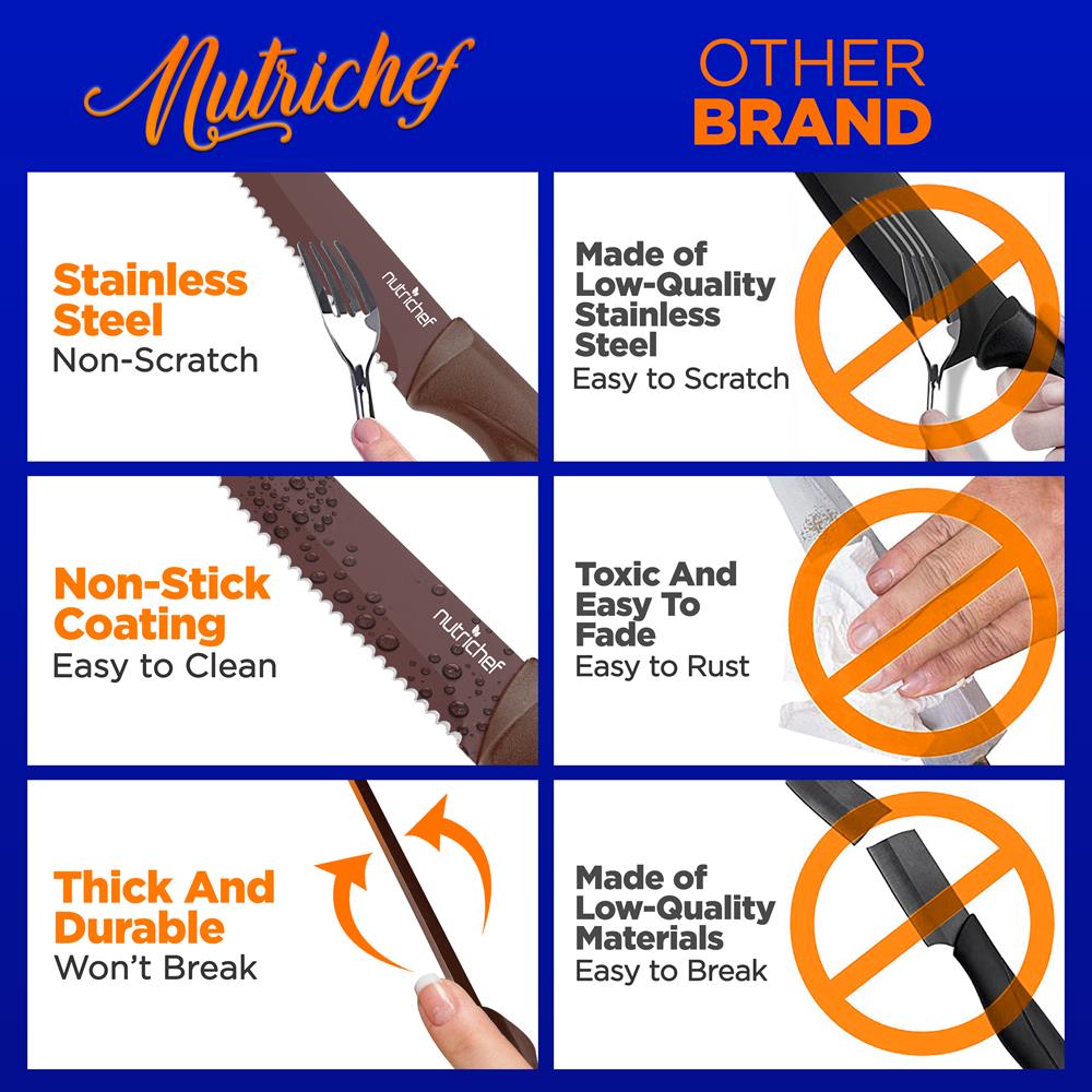 product image number 4 for NutriChef Steak Knives Set