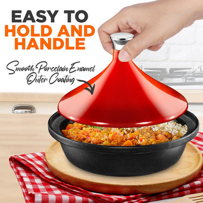 Tagine Moroccan Cast Iron Cooker Pot