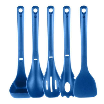 Kitchen Utensils Set Heat-Resistant Silicone Easy Clean Blue