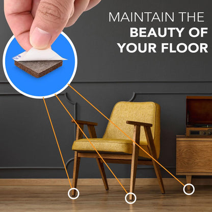 product image number 3 for NutriChef Felt Furniture Pads