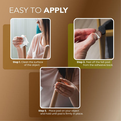 Felt Furniture Pads 45-Pack, Protect Floors, Anti-Scratch, Easy Install