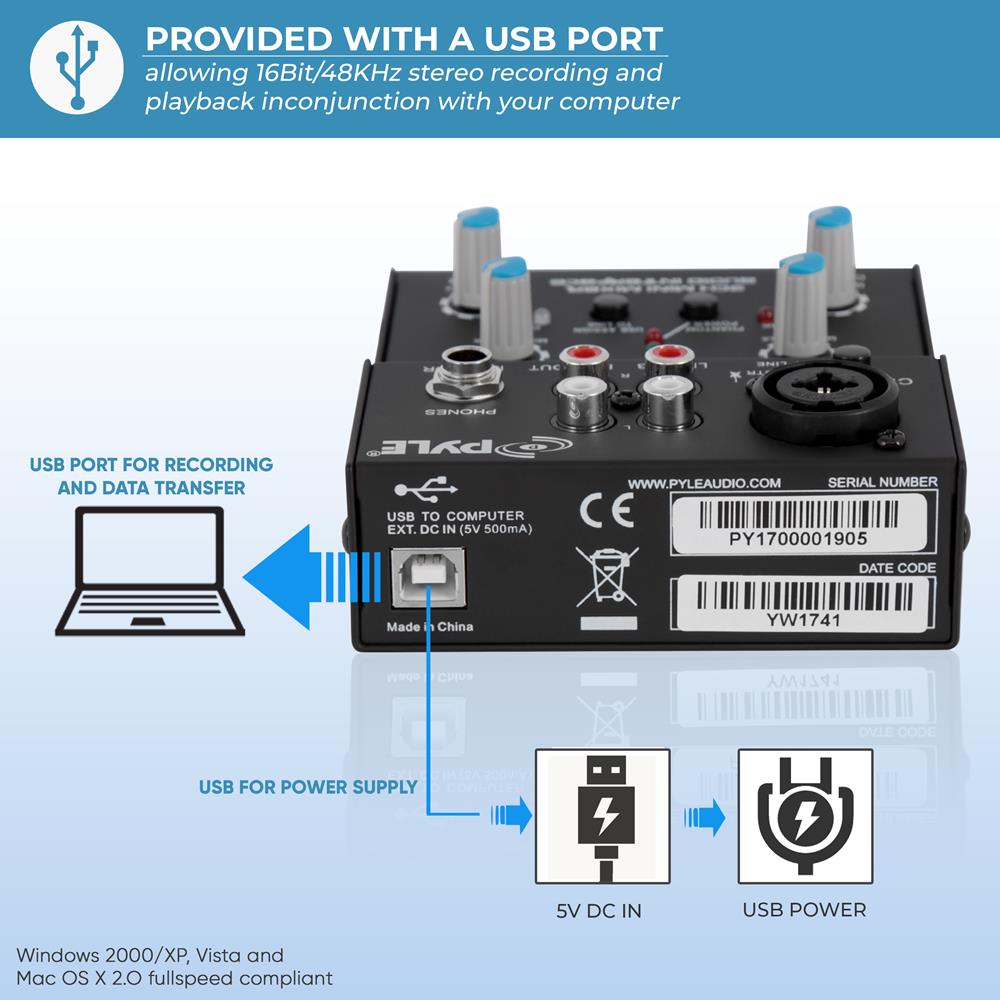 product image number 4 for Pyle Compact Dj Mixer Pro Audio Interface