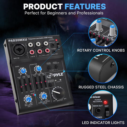 product image number 6 for Pyle Compact Dj Mixer Pro Audio Interface