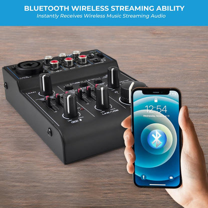 product image number 6 for Pyle Compact Bluetooth Dj Mixer Interface