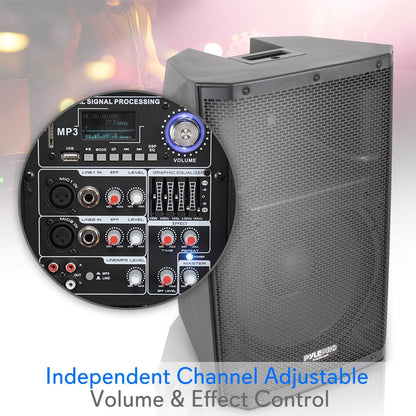 Bluetooth PA Speaker 1400W High-Powered 15" Subwoofer Black