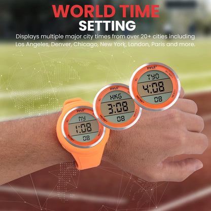 Multi-Function Sports Watch, Accurate 3D Sensor, Removable Face, Orange